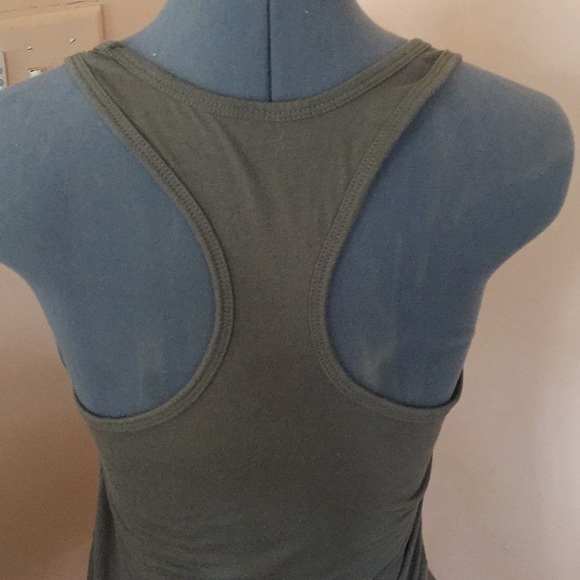 MuscleBox Razor Back Athletic Tee Green - Picture 3 of 7